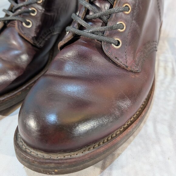 Vintage Chippewa Original Cordovan Leather Men's Work Boots - Picture 2 of 13